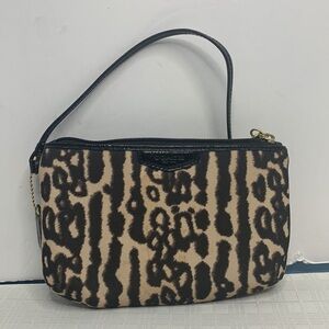 Coach 52084 SIS Ocelot Pattern & Black Patent Leather Trim Small Wristl-et